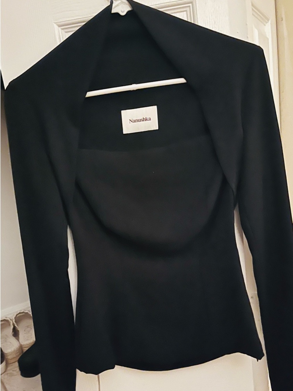 NANUSHKA gorgeous square neck mock Valero long sleeve top😍